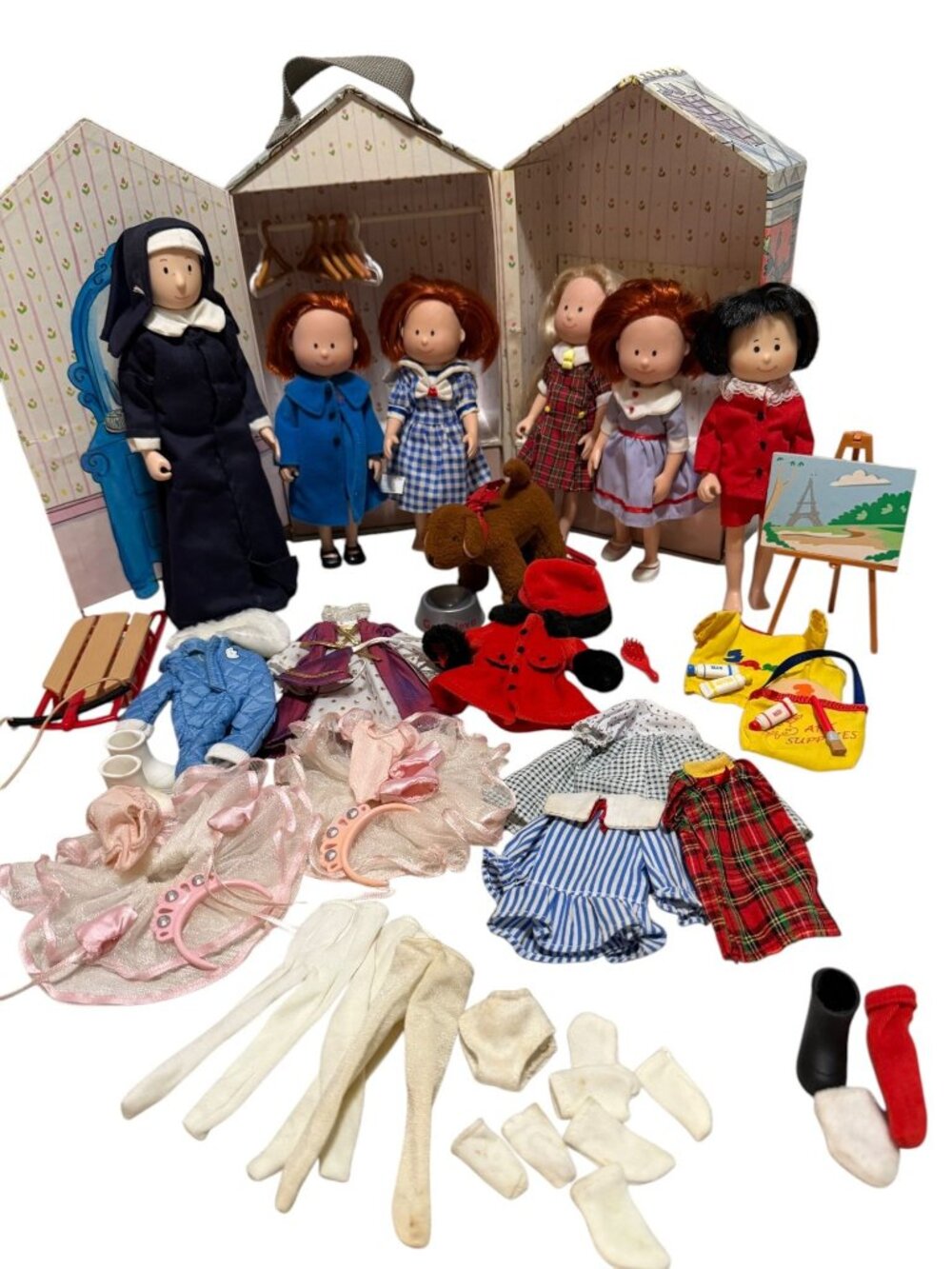 Madeline Carrying Case Dollhouse Playset Dolls Dog Accessories 1999  Eden Toys